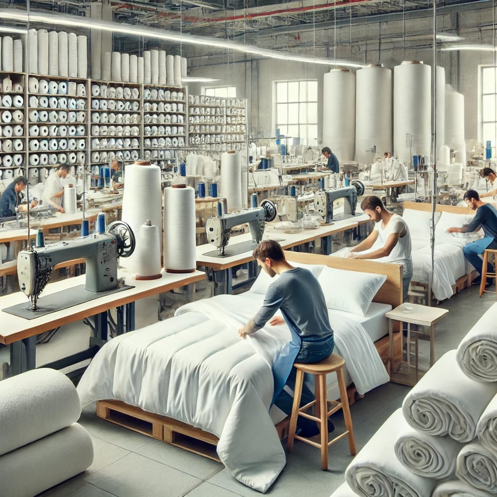 may chăn ga gối khách sạn