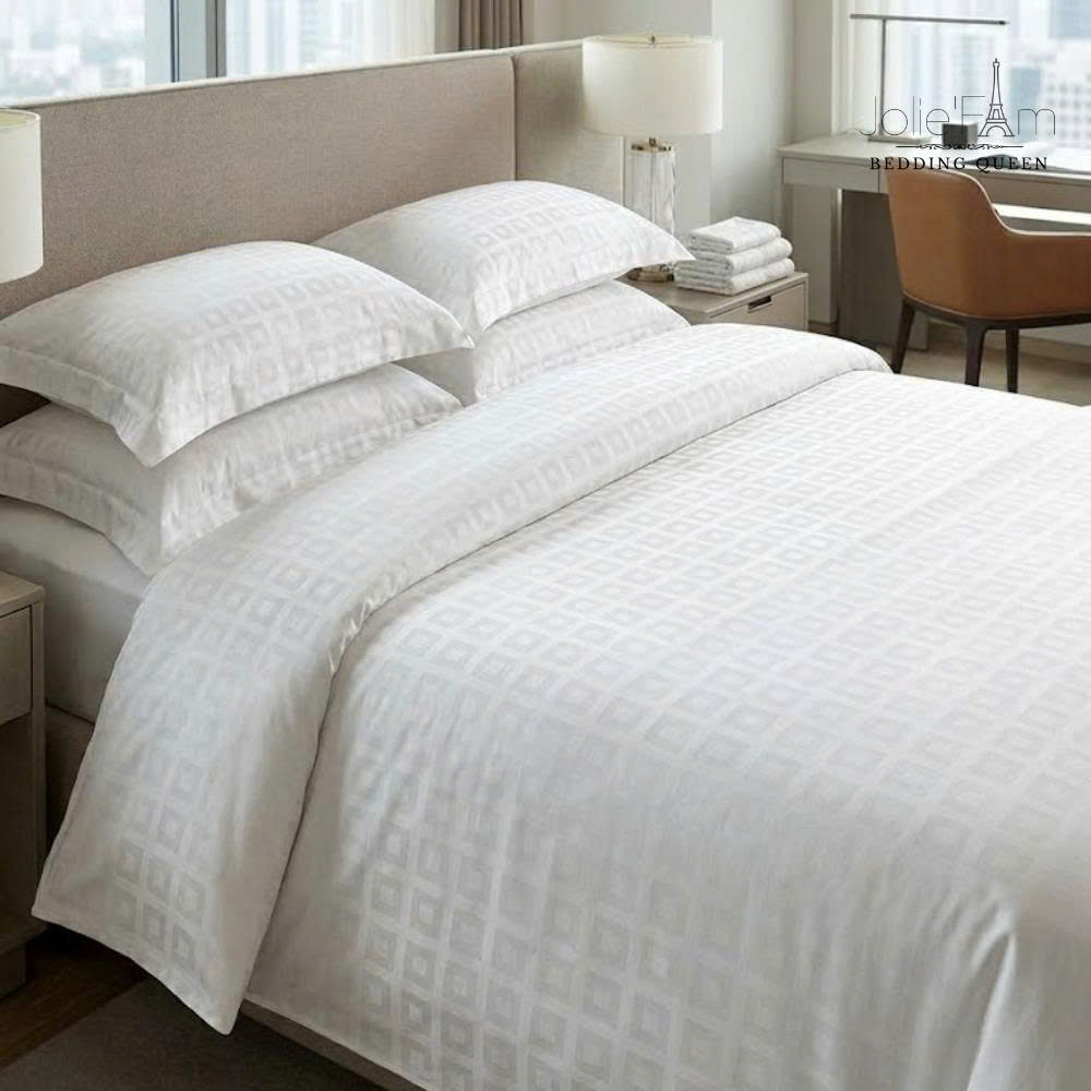 ga giường trắng khách sạn